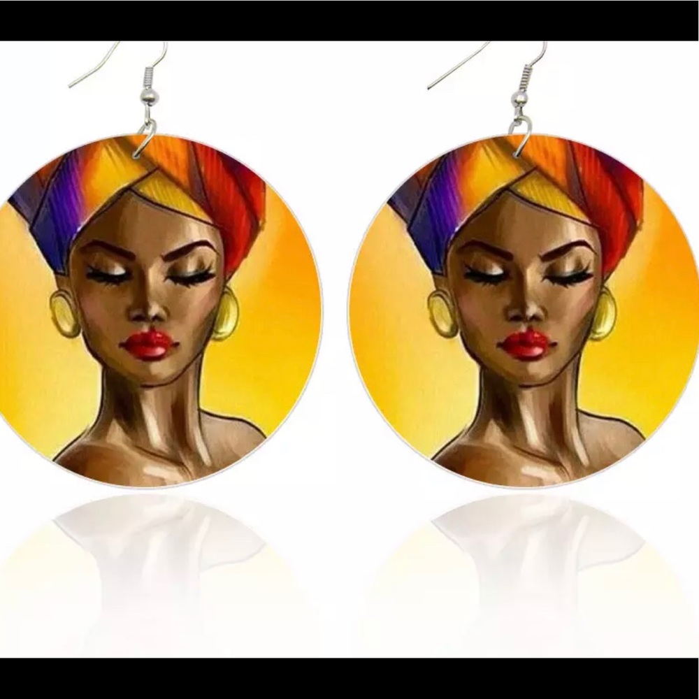 Wood earrings 💋